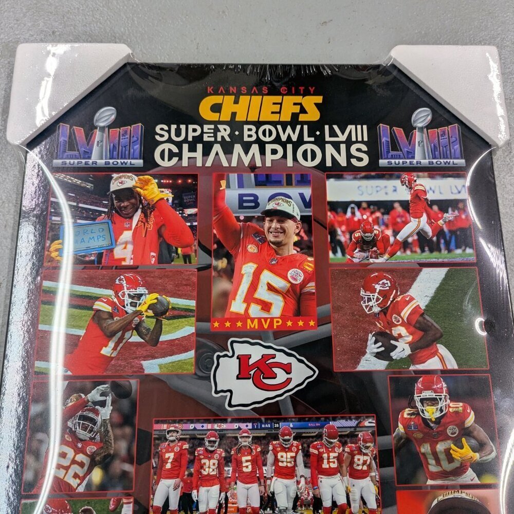 Super Bowl LVIII 2024 Kansas City Chiefs - Champions 16x20" Poster-Plaque *NEW* - Picture 2 of 5